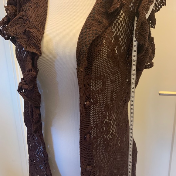 🤎 Eva Franco knit lace button front top 🤎 - Picture 8 of 14